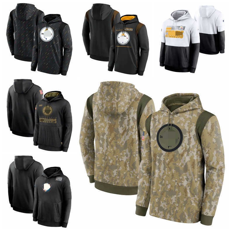 

2021 2022 PittsburghSteelersMen Women Youth 2021 Salute To Service Therma Performance Pullover Football Hoodie Camo