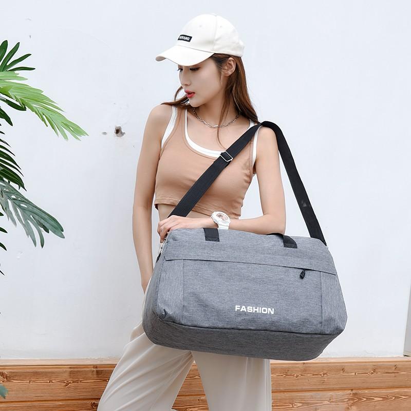 

Duffel Bags Summer Fashion Travel Bag Casual All-match Female Yoga Oxford Cloth Waterproof Handbags Crossbody, Black