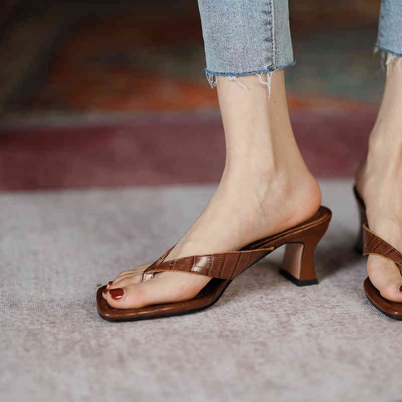 

Sandals women's shoes genuine leather sandals standard retro-flat stone summer slippers fashion high handcrafted SSVQ, 1# shoe box