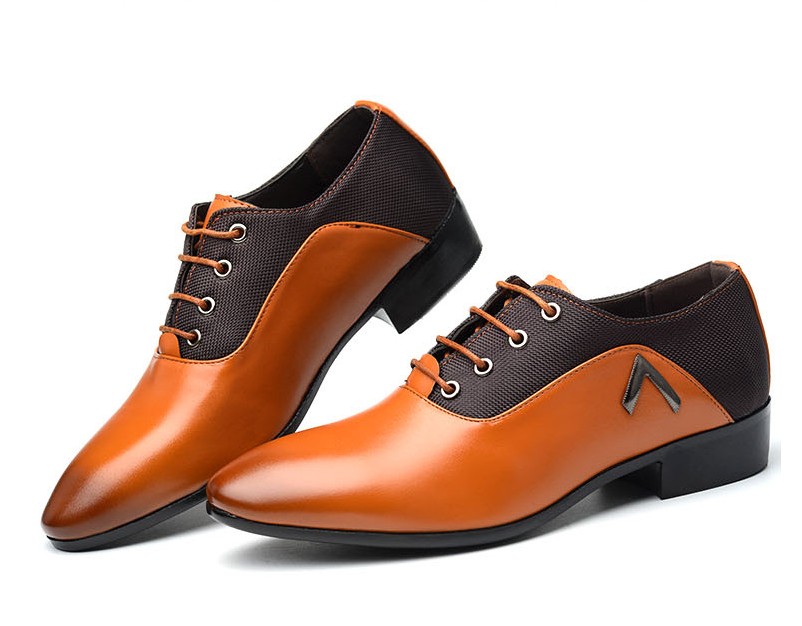 

Men Dress Shoes Formal Business Work Soft Patent Leather Pointed Toe for Man Male Men's Oxford Flats Plus Size 38-48, Black