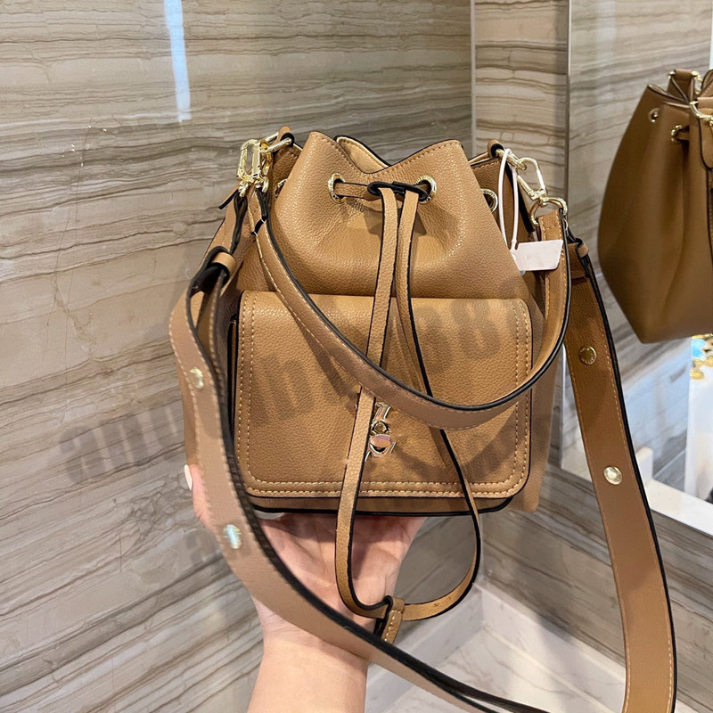 

Drawstring Bag Luxury Designer Brand Fashion Shoulder Bucket Bags Handbags High Quality Women Letter Phone Purse Wallet Cross body Metallic Totes, No bags