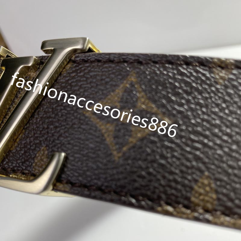 

2022 High Quality Mens Women Designer Belts Men Fashion Leather Printing LvBelt Waistband with box 105-120cm, Black;brown