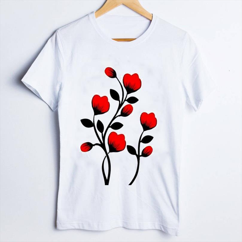 

and women tees print graphic men elegant womens cute flower floral fashion 90s ladies clothes lady clothing female t, White;black