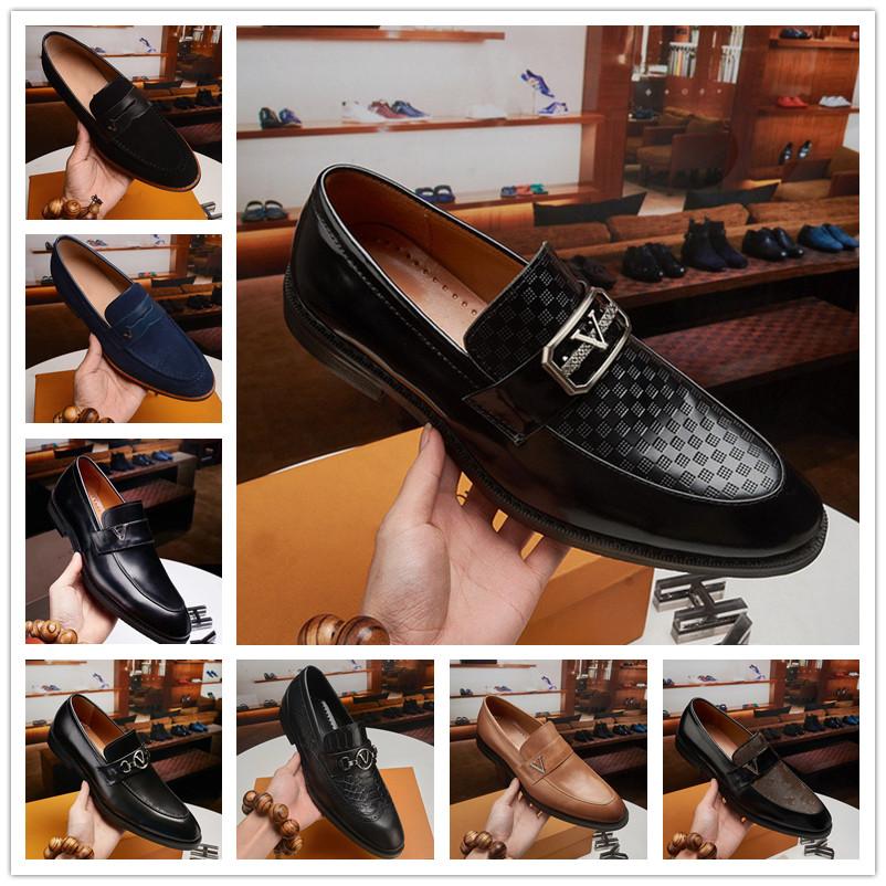 

A1 Mens Oxfords Leather Italian Design Fashion Luxury Brands Double Color Office Formal Pointed Toe Men Dress Wedding Shoes, Black