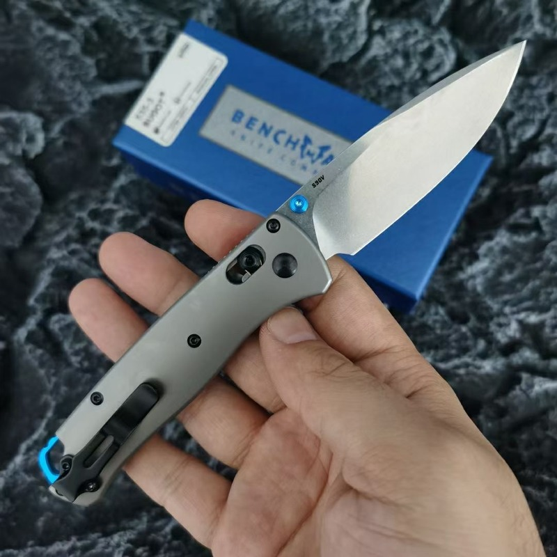 

Benchmade 535 High Quality Folding Knife TC4 Titanium Alloy Handle D2 Blade Stone Wash Outdoor Safety Pocket Mini Knives HW620