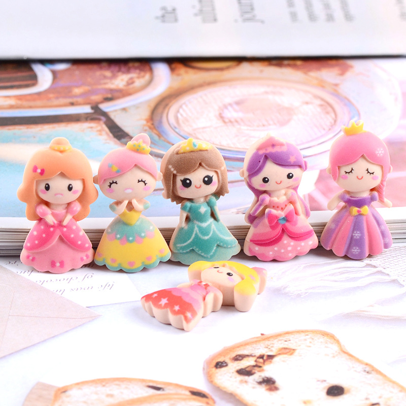 

20Pcs Resin Components Cabochon Kawaii Princess With Various Characteristics Flatback Scrapbooking Craft Embellishments DIY Hair Bow Acces