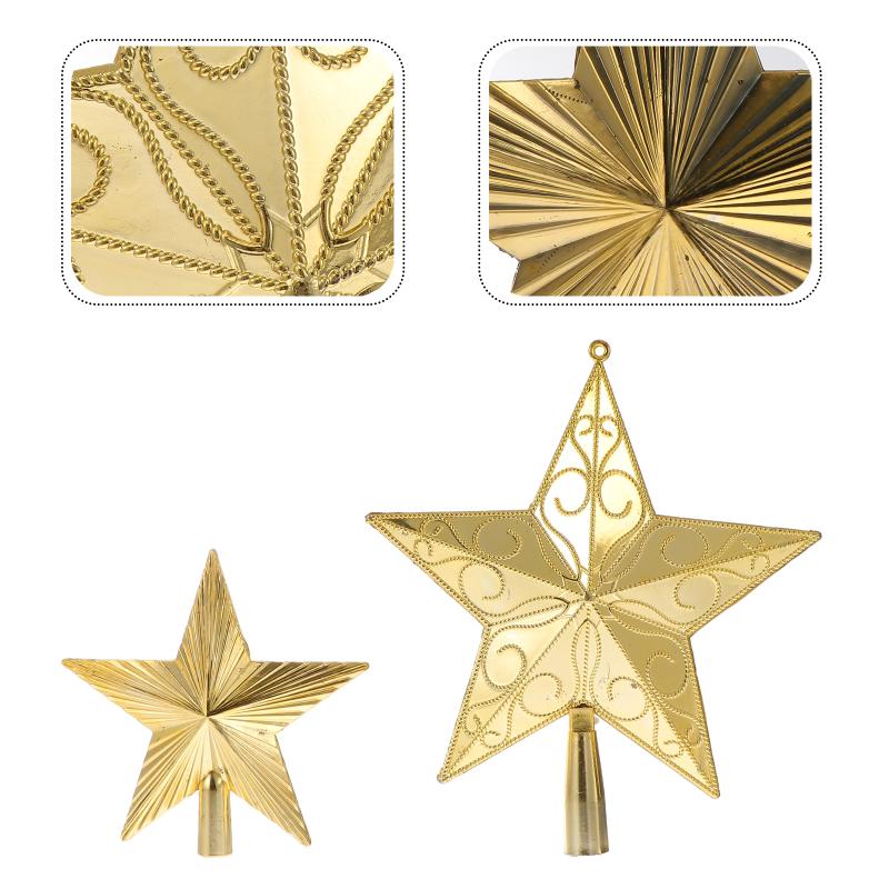 

Christmas Decorations 2pcs Tree Stars Party Treetop Adornments Decorative Supplies