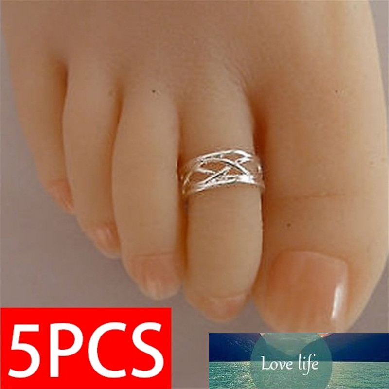 

5PCS Foot Ring Fashion Women Elegant Adjustable Antique Toe Ring, Foot Beach Jewelry