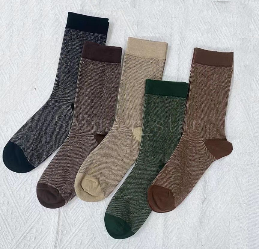 

Women Men Socks Four Seasons Retro Color Cotton Long Style Comfortable Sports Basketball, Mixed color