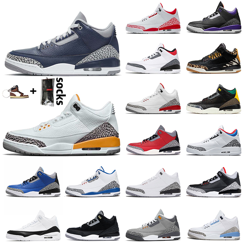 

Top Quality Jumpman 3 Basketball Shoes Men Women 3s Big Size Eur 47 Midnight Navy UNC Cool Grey Sneakers Trainers Red Cement Laser