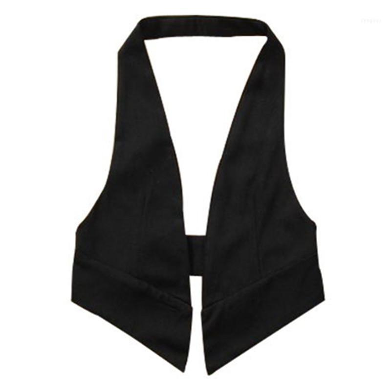 

Short Women Sleeveless Coat Spring Summer Fashion Slim Small Vest Jacket Solid Female Waistcoats Black Casual Tops Plus Size 3XL1