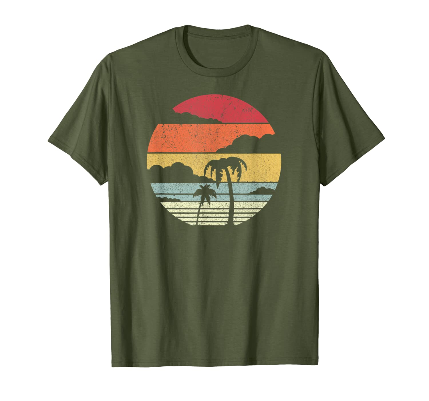 Palm Tree Shirt. Retro Style Tropical Beach T-Shirt-image-703259194