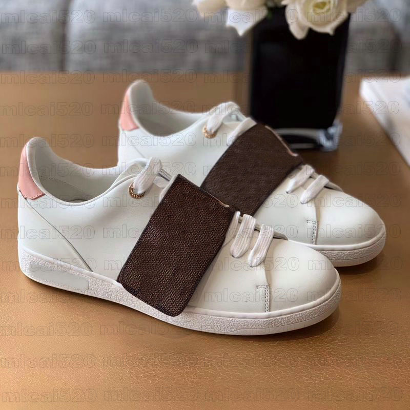 

Classic FRONTROW Damiers Sneaker Leopard Printed Trainers Shoe Luxurys Designer White Leather Casual Shoes Patent Monograms canvas Low-top Women Rubber Outsole