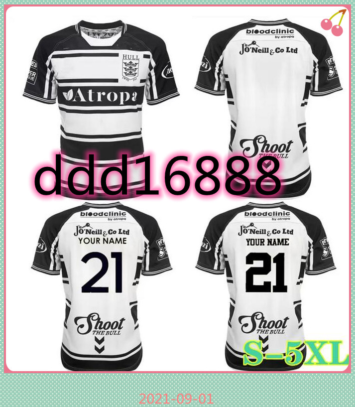 

2021 2022 HOME RUGBY JERSEY Hull FC Principal Away size S-5XL 1, Black;gray