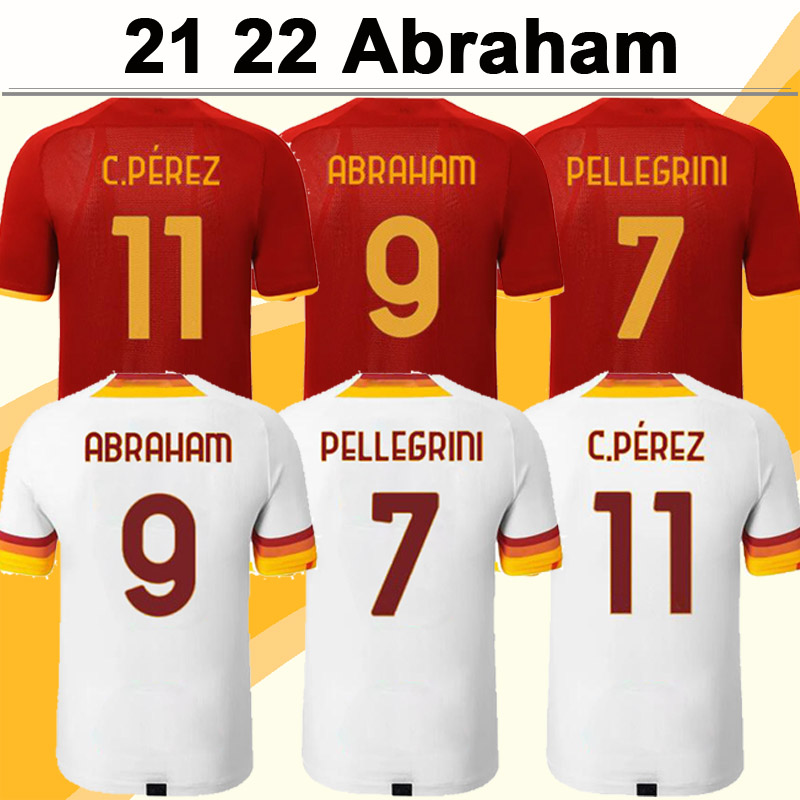 

21 22 EL SHAARAWY ABRAHAM ZANIOLO Mens Soccer Jerseys MANCINI PELLEGRINI VERETOUT Home Away Football Shirts Uniforms, Qm6148 21 22 home ser.e a patch