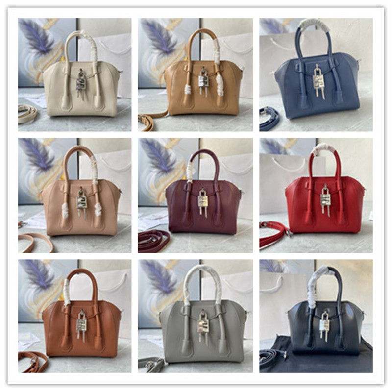 

Designer Luxury Women's AntigonaLock Mini Shoulder Bags Best 7A Quality Side Lock Bag Small Black Satchel Ivory White Leather Tote Size: 23*27*13CM, Don't pay it