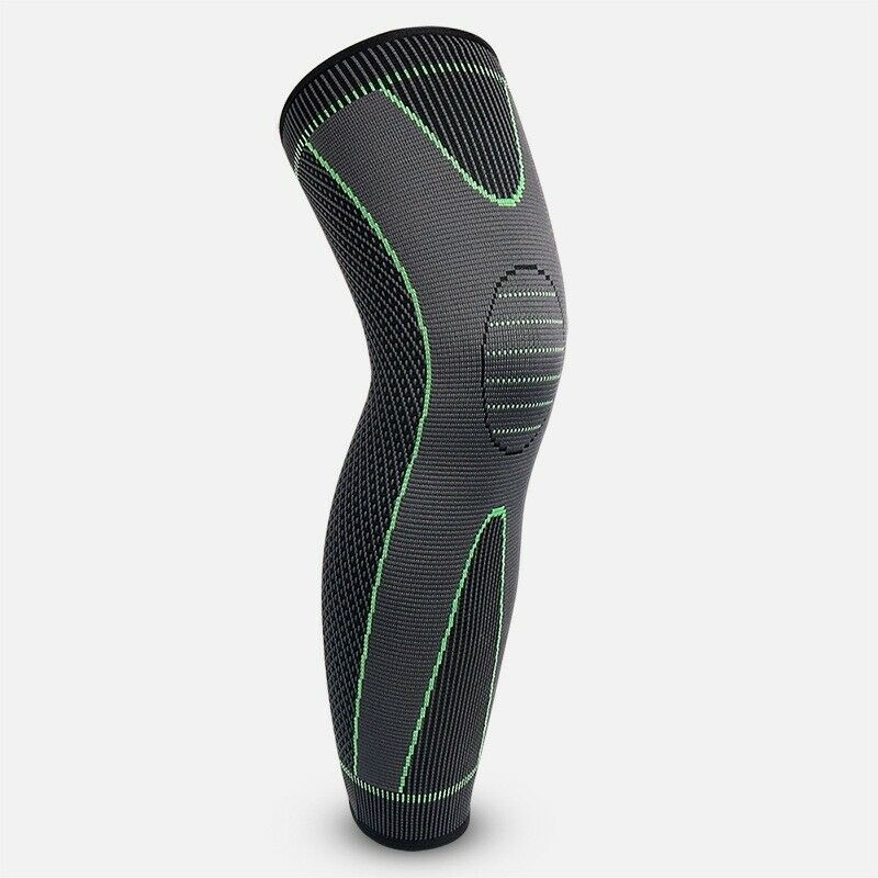 

1PCS Fitness Running Cycling Knee Pads Patella Support Braces Elastic Nylon Sport Compression Sleeve for Basketball Volleyball, Green(single)
