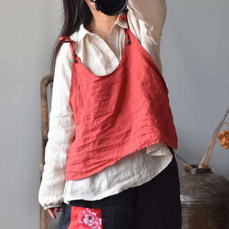 

Johnature Vintage Camis Spring Women Clothes Leisure Cropped Solid Color Concise All-match Tops Loose Ladies Sling 210521, Purple