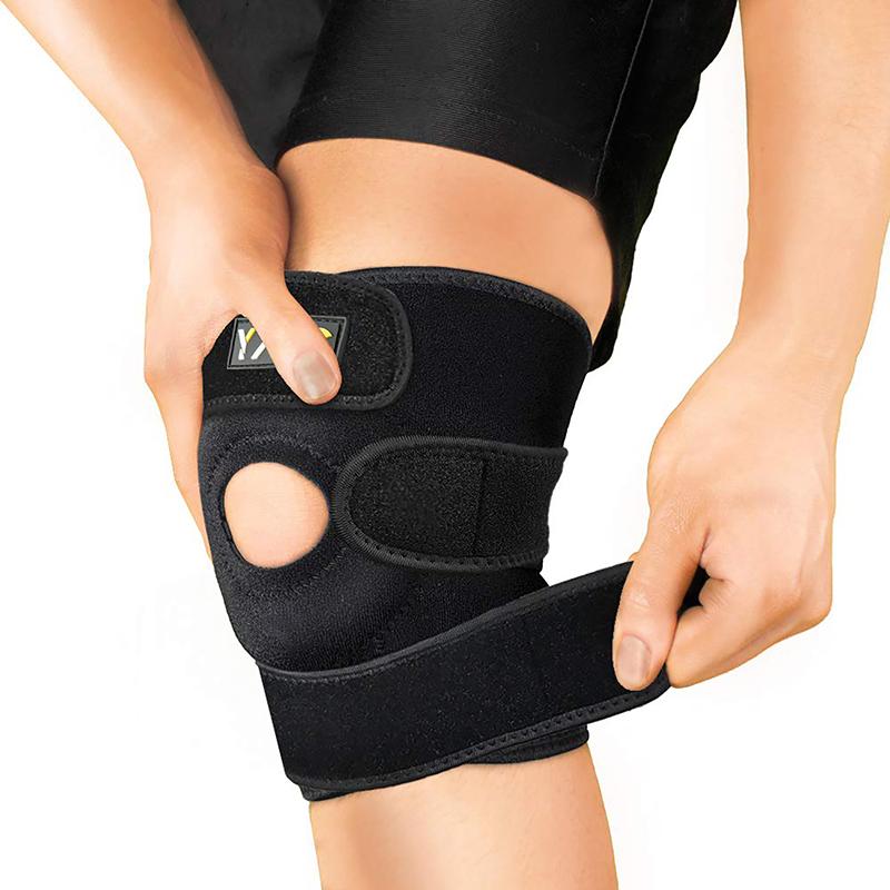 

Elbow & Knee Pads Adjustable Brace Support Relieves ACL, LCL, MCL, Meniscus Tear, Arthritis, Tendonitis Pain Open Patella Dual Stabilizers, Black