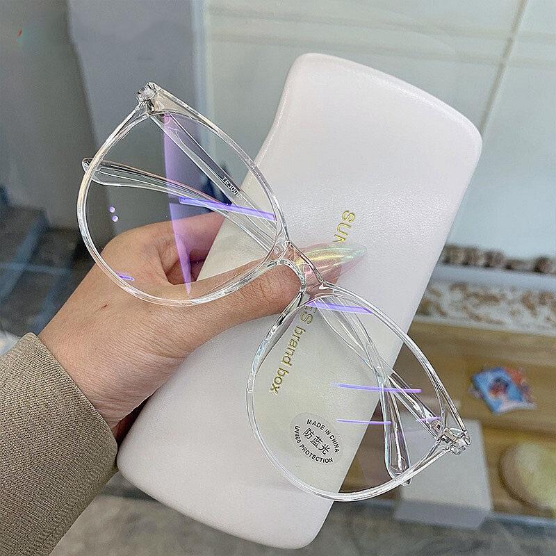 

Sunglasses Transparent Computer Glasses Frame Women Men Blue Light Round Eyewear Blocking Optical Spectacle Eyeglass