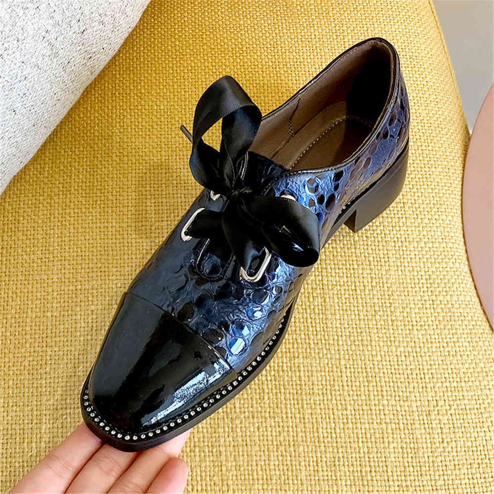 

design Dress fashion Shoes women's cow leather pumps comfortable toe-square bow bow-knot office noose career Spring shoes 0K6D, 1# shoe box