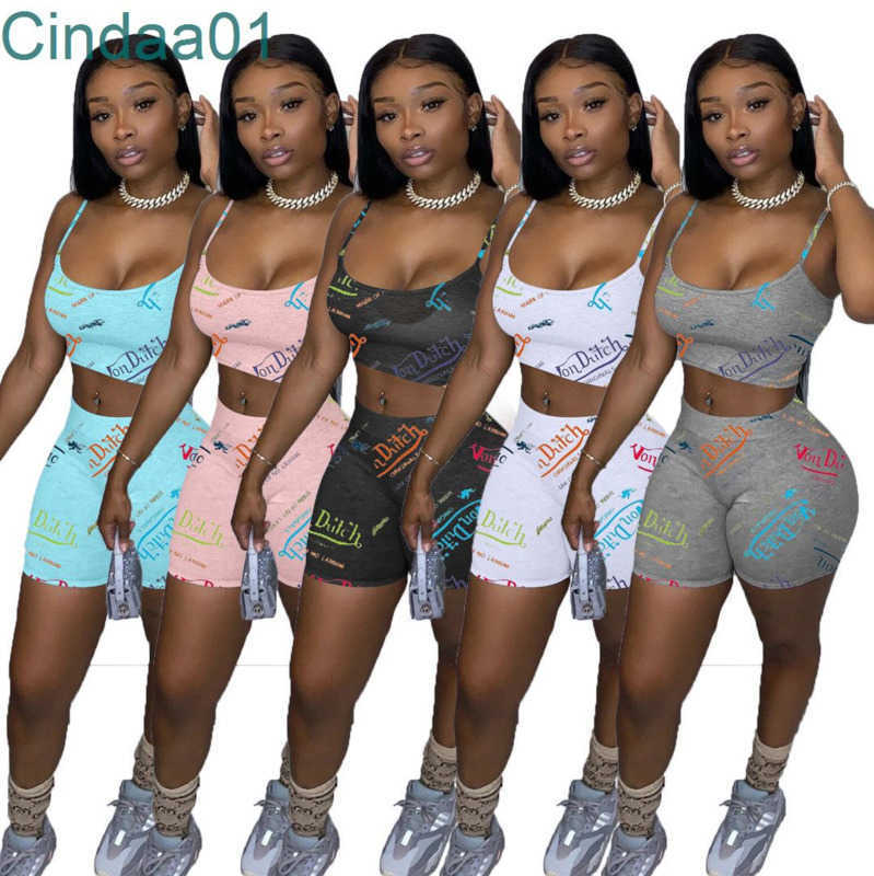

Women 2 Piece Pants Set Designer Tracksuits Shorts Outfits Letter Printed Casual Clothing Sexy Suspenders Tops Suit Plus Size 5 Colours, Gray
