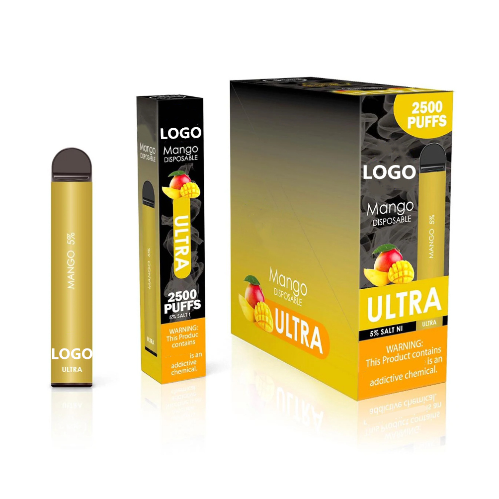 

Ultra custom logo OEM disposable cigarettes vape pen real 2500 puffs 17350 850mah high quality battery 7ml pod cartridge