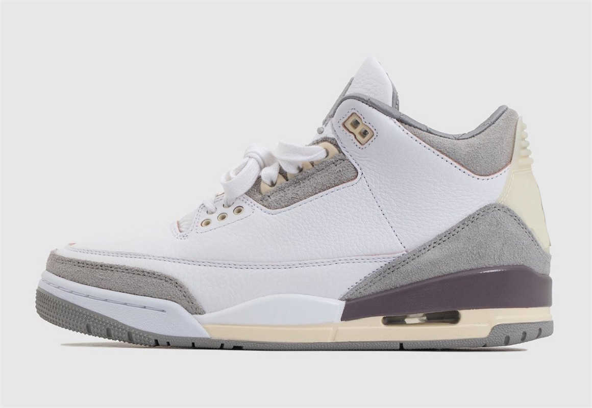 

2021 Authentic 3 A Ma Maniere 3s Men Athletic Shoes White Medium Grey-Violet Ore-White DH3434-110 Retro Sport Sneakers With Box Size 7-13