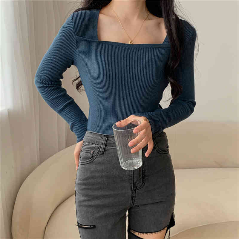 Female Sweater Women Winter Pullover Knitting Oversize Long Sleeve Girls Tops Loose Sweaters Knitted Outerwear Thin Sexy 210417Z
