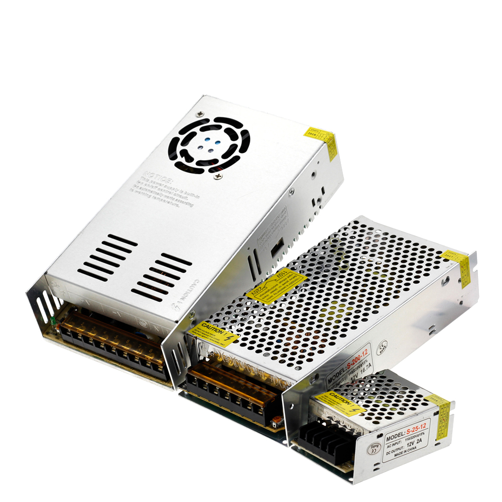 

Lighting Transformers AC110V 220V to DC12V Power Supply Adapter 1A 3A 5A 8A 10A 15A 20A 25A 30A 40A 50A LED Strip Switch Driver