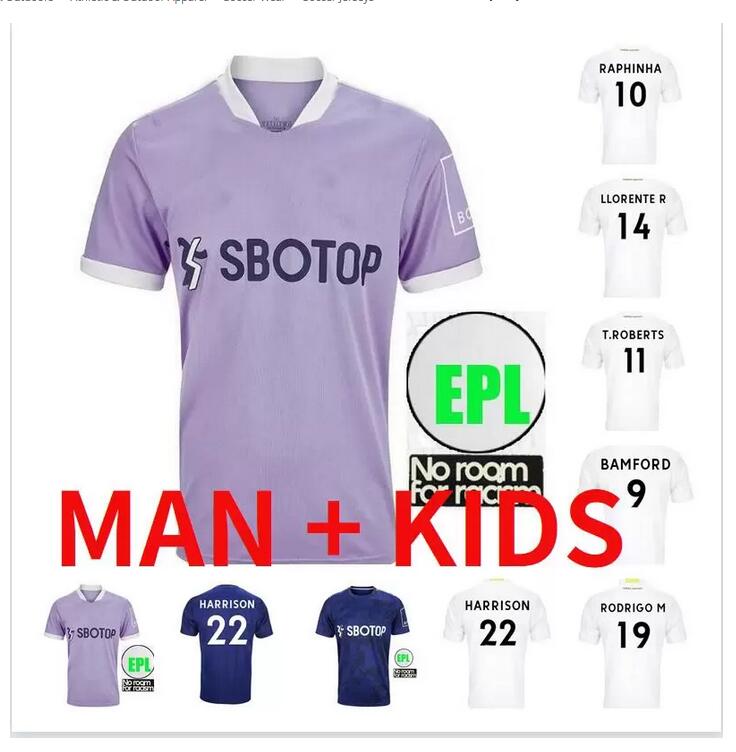 

21 22 leeds soccer jerseys 2021 2022 Raphinha Roberts RODRIGO Koch COSTA Alioski Phillips BAMFORD LLORENTE R HOME THIRD football shirts man, Black;yellow