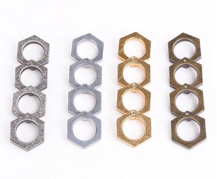 

10pcs Square Protective Gear KNUCKLE DUSTERS Portable Outdoor Ring Adornment Self-defense Tool Equipment Top Quality Factory Direct, As show