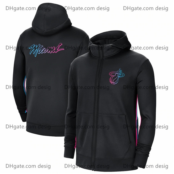 

Men Miami Heat Black 2021 City Edition Showtime Full-Zip Hoodie