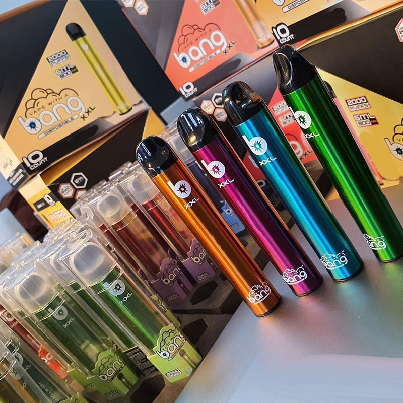 

Bang XXL E Cigarettes 2000 Puffs Disposable Vape Pod Device Kit 800mAh Power Battery Pre-filled 6ml Kits Pen VS Puff Plus Flow Air Bar Max XL Gunnpod Hyppe Elf Geek Flex