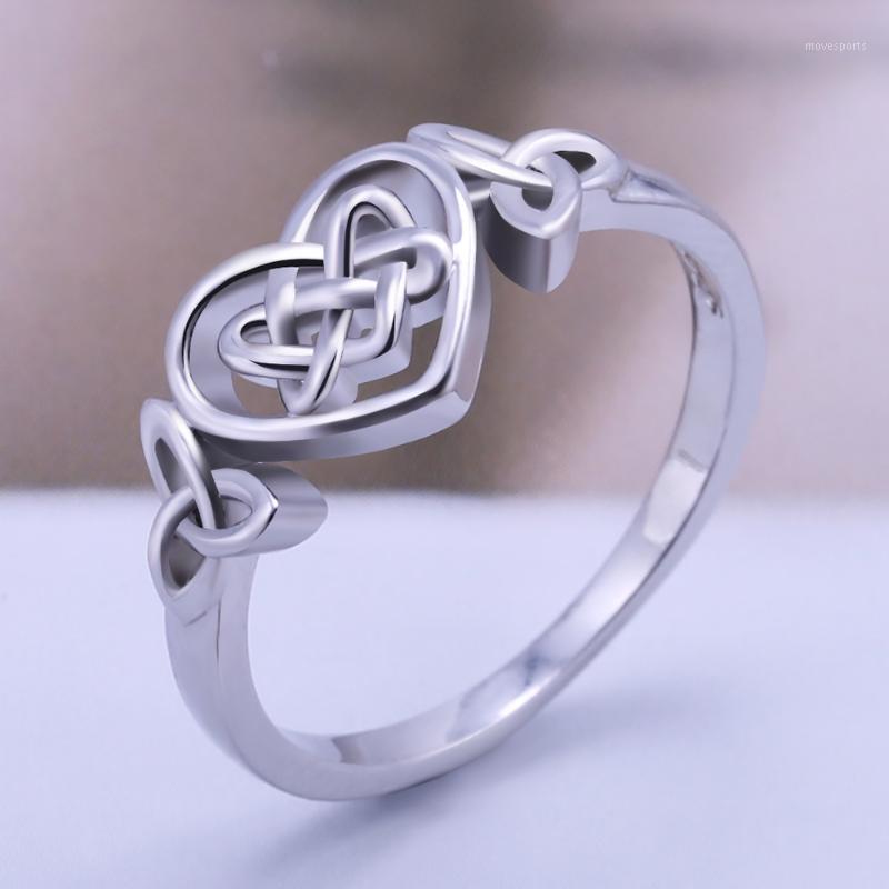 

Wedding Rings CAOSHI Trendy Heart-Shaped Hollow Style Engagement For Women Elegant Love Token To Girlfriend Wholesale Jewelry Size 6-101