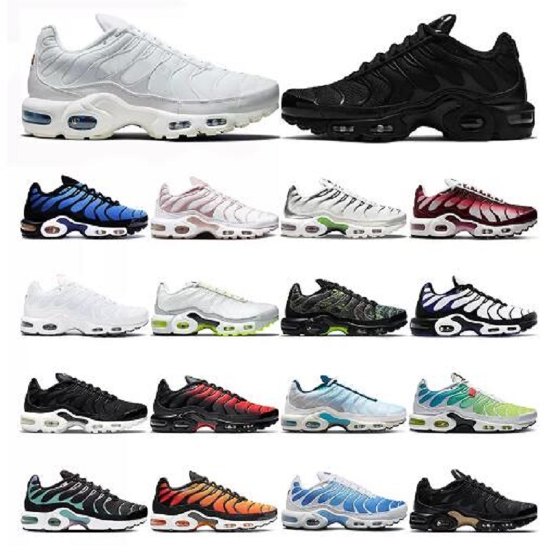

Wholesale Shoe tn plus running shoes mens White black Hyper blue Neon Green Persian Violet Pink Oxford Volt Glow women Breathable sneaker trainer sport, #88