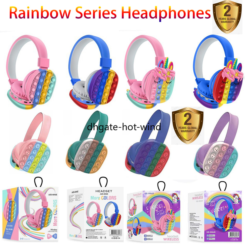 

NEW!!! 2022 Relieve stress Bubble Fidget Toys Headphone Decompression Wireless Bluetooth Headset Antistress Adults & Children Earphone Wholesale WHT0228