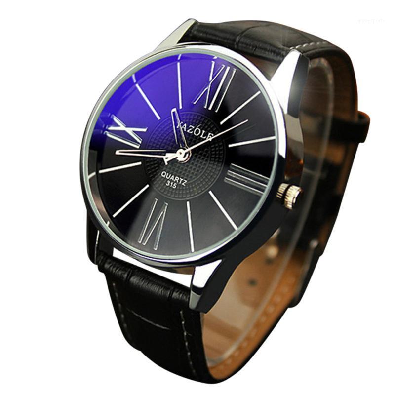 

Men's Watch Yazole 315 Blue Light Glass Quartz Wristwatches Large Dial Watches Montre Hom