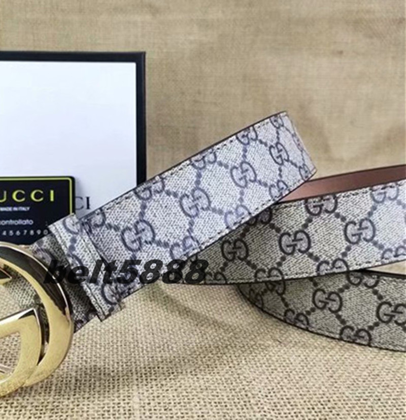 

2021 Fashion Big Buckle Genuine Leather Belt With Box Designer GG&#13men Women High Quality Mens Belts, Black;brown