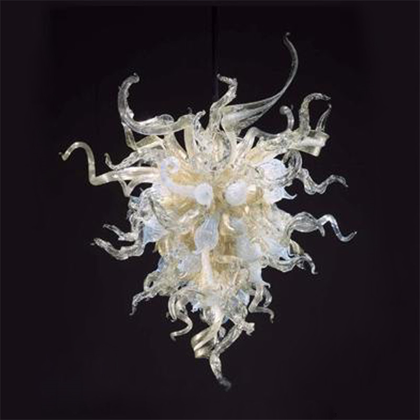 

Dining Room Pendant Lamp W40xH50cm Vintage 100% Mouth Blown Chandeliers Lights Glass Chandelier Lighting LED Art Deco