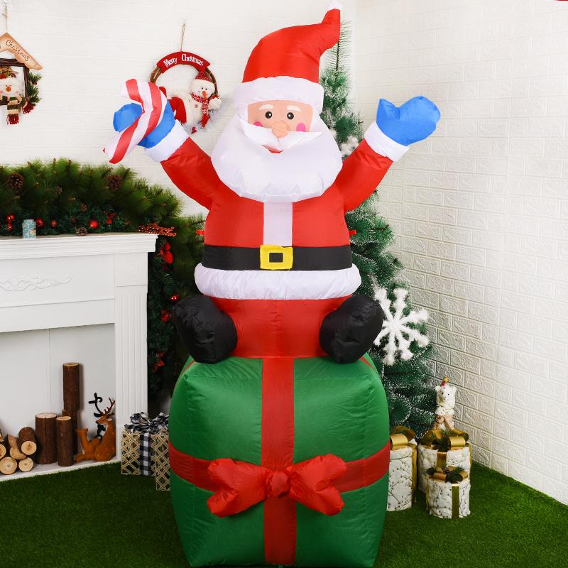 

Christmas Decorations Inflatable Doll Toys Santa Claus LED Lights Outdoor Decoration Holiday Blow-up Decor For Indoor
