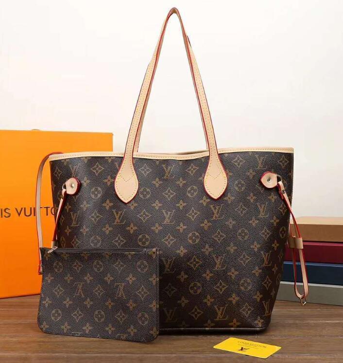 

GGLVLouisVittonYSLVUTTON 6 colors lattice 2pcs set Top quality Women leather handbag ladies designer high qual