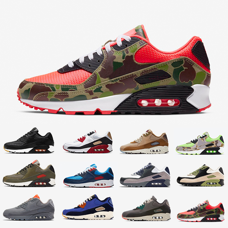 

Summer Triple black white 90 mens running shoes infrared camo premium se red hyper grape bred royal 90s men women trainers sports sneakers, Color#6