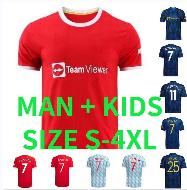 

SIZE S-4XL 2021 2022 RONALDO SANCHO B. FERNANDES soccer jerseys CAVANI RASHFORD VAN DE BEEK 21 22 POGBA GREENWOOD SHAW R.VARANE LINGARD four, Black;yellow
