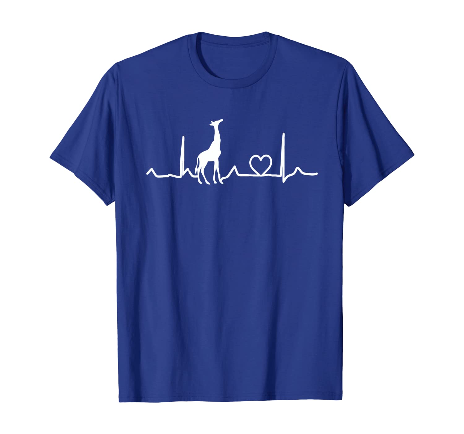 

Heartbeat Giraffe T-Shirt Giraffe Lover Gifts, White;black