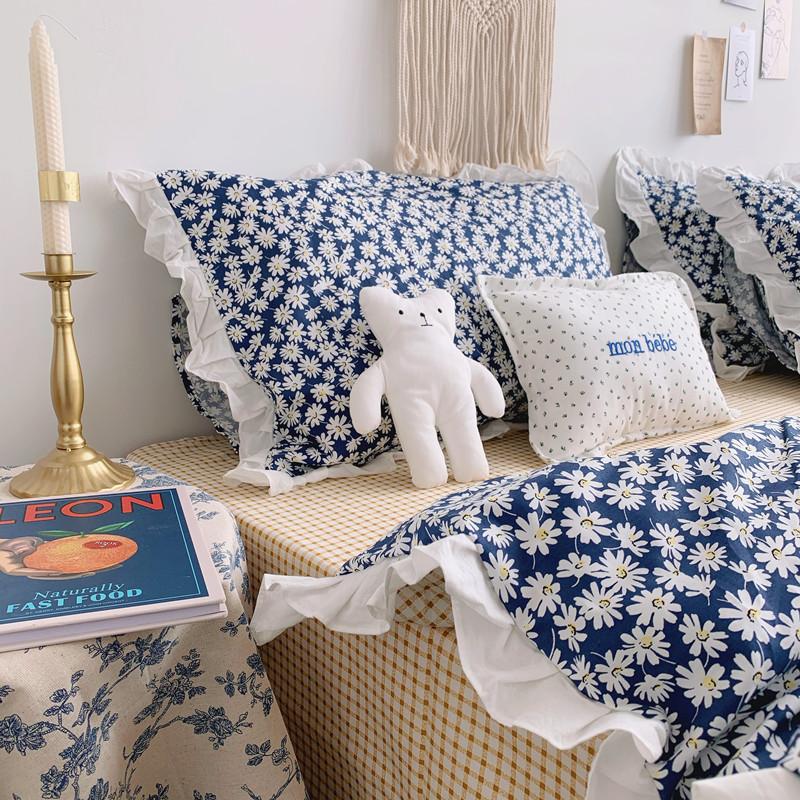 

Bedding Sets Set Broken Flower Pure Cotton Princess Lotus Four Piece Garden Quilt American Extra Large