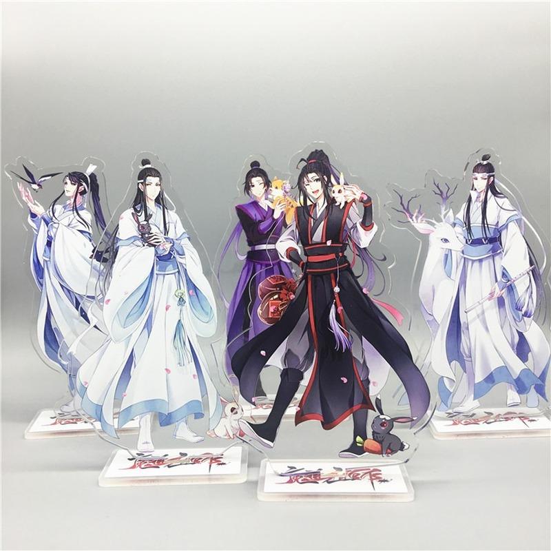 

Keychains Keychain Man Dao Zu Shi Key Chain Women High Quality Lovers Keyring Acrylic Stand Ring Lan Wangji Wei Wuxian Porte Clef, Silver