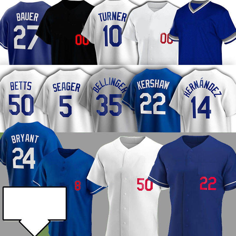 

50 Mookie Betts Los 22 Clayton Kershaw Baseball Jerseys Cody Bellinger Angeles Julio Urias Manny Machado Corey Seager BUEHLER TREVOR BAUER, Blue;black