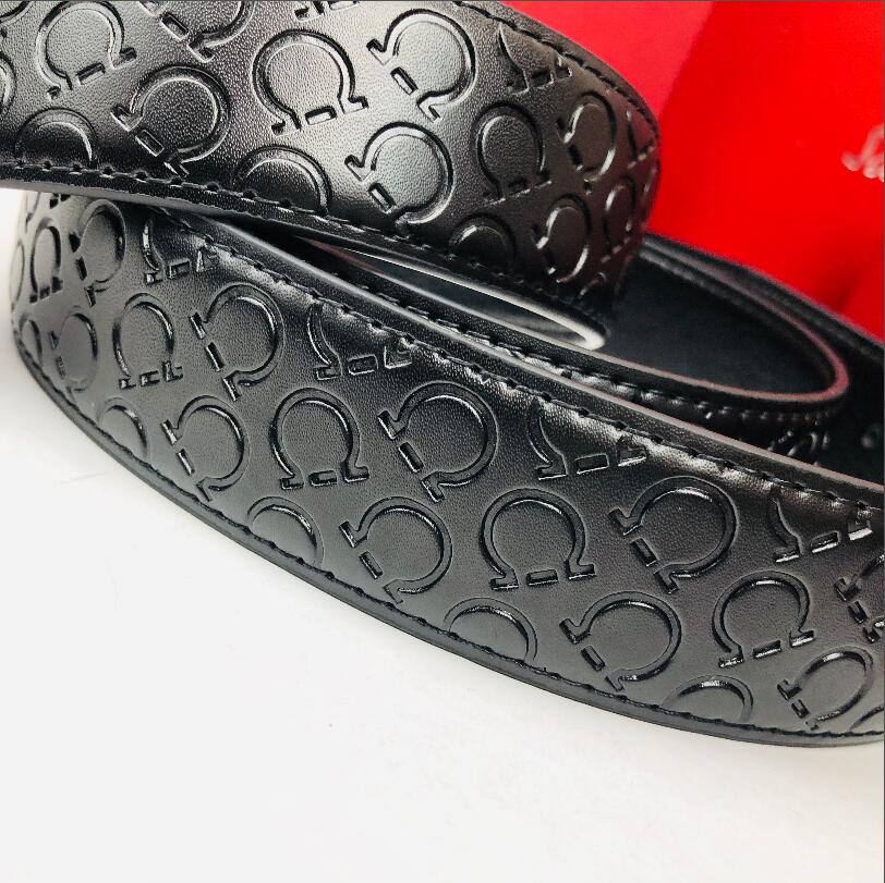 

Classic Brand Belts M9608 Men Womens Designer Belt Fashion Mens Sliver Black Golden Business Genuine Leather Big Gold Buckle Women Casual Ceinture with Orange Box, Customize