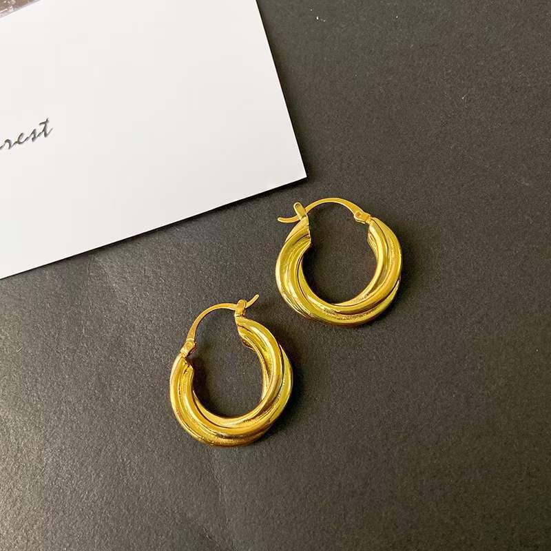 

2021 Round shape in 18k gold plated for women wedding jewelry gift PS4395